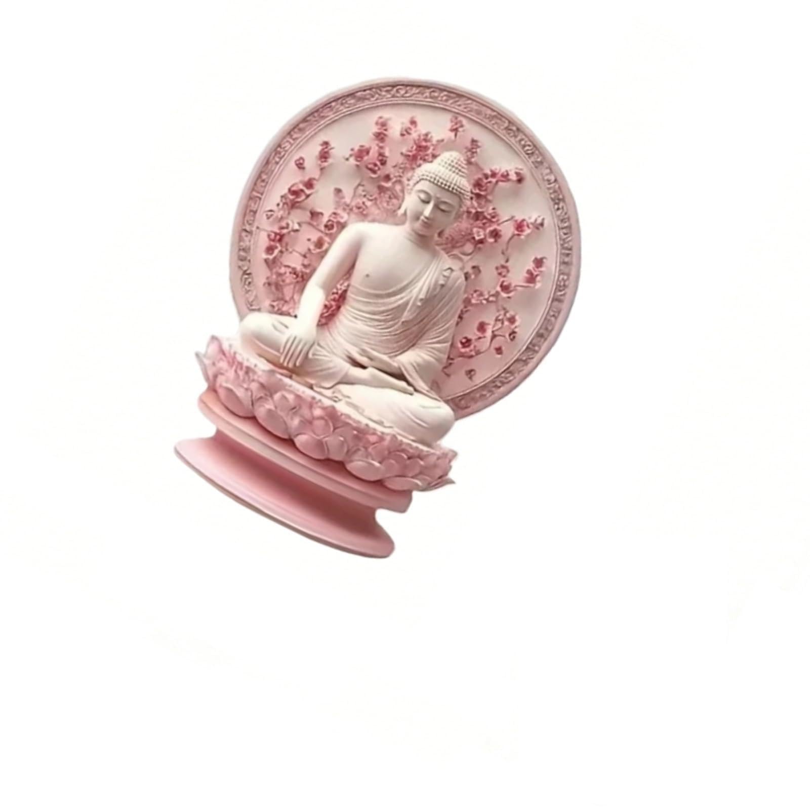 Shurhome 2D Acrylic Meditative Buddhas Figurine Meditating Buddhist Statue Sculpture Peaceful Ornament Home Desktop Decoration Acrylic Desk Sign