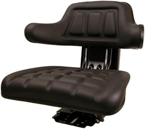 Nuevo asiento de tractor universal negro con base y pistas Ford New Holland Case-IH