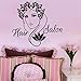 Produktbild Friseursalon Logo Vinyl Wandaufkleber Damen Mit Blume Wandtattoo Wohnkultur Wohnzimmer Wandtattoo-H604_59x65cm