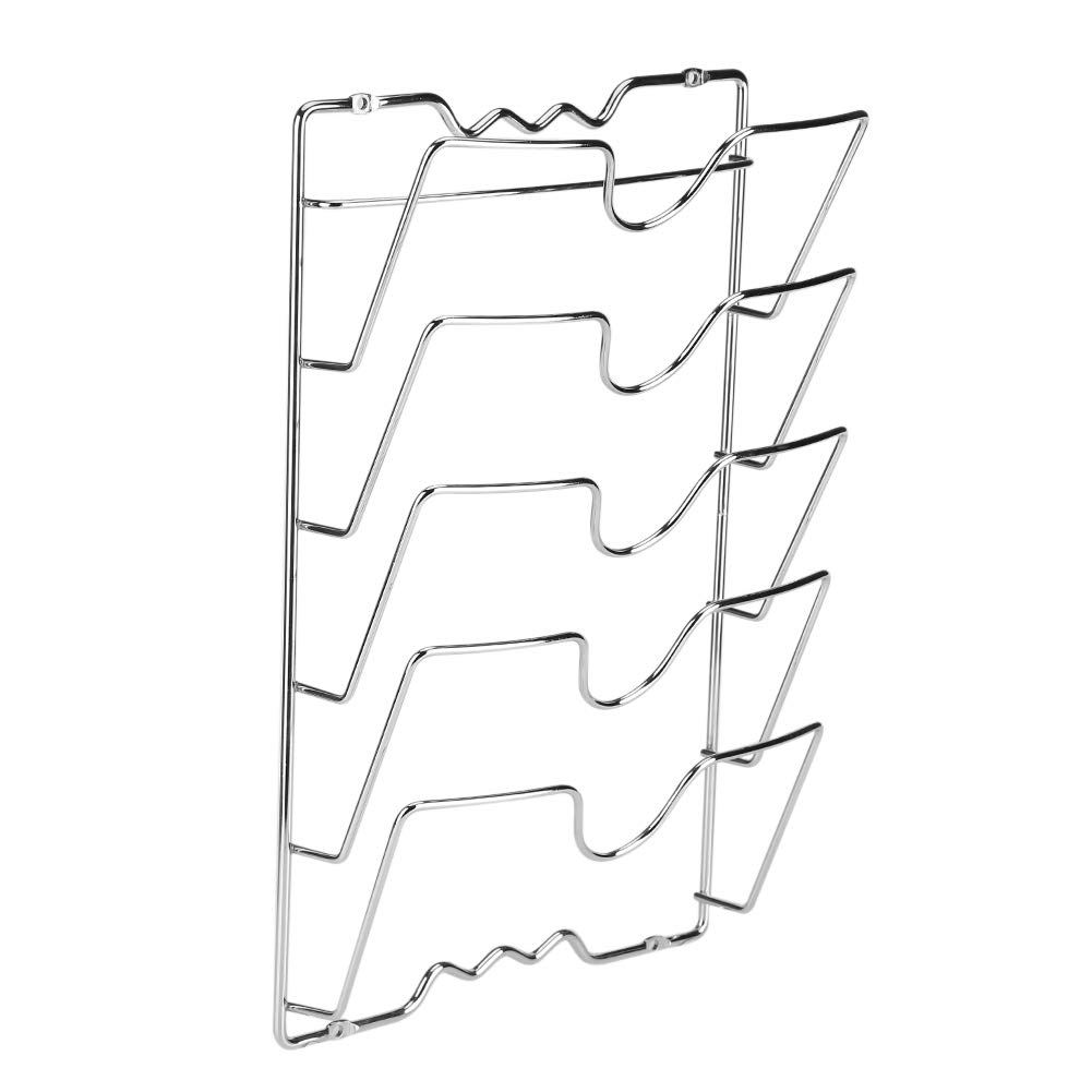 Portacoperchi per Pentole, Portaoggetti da Cucina in Ferro Portaoggetti da Parete/porta per Armadietto da Cucina per Coperchi di Pentole e Padelle