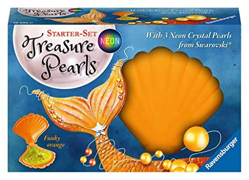 Preisvergleich Produktbild Ravensburger 18095 - Treasure Pearls Neon - Funky orange