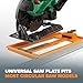 BORA NGX Saw Plate RT Circular Saw Guide, For Straight Cuts, designed for use with Bora NGX and WTX Clamp Edge System, Adjustable to fit most Circular Saws 546001