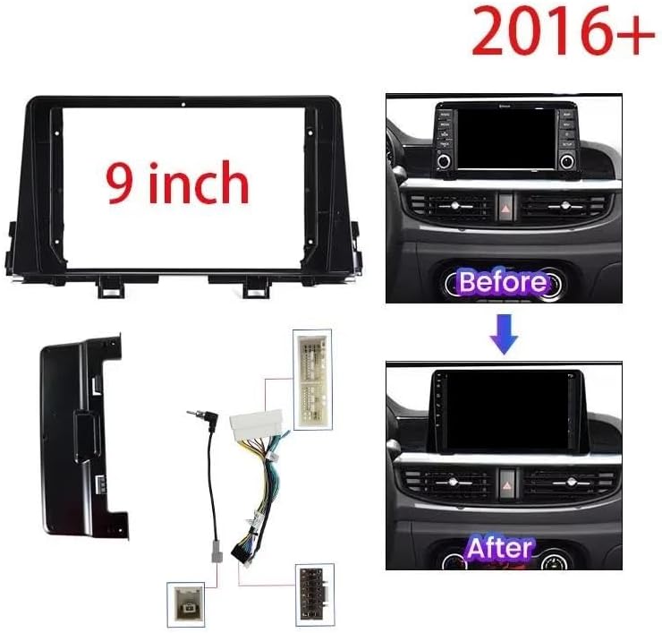 ラジオファシアフレーム に適合する キア ピカント モーニング 2016+ カーステレオ インストレーション キット ファシア パネ