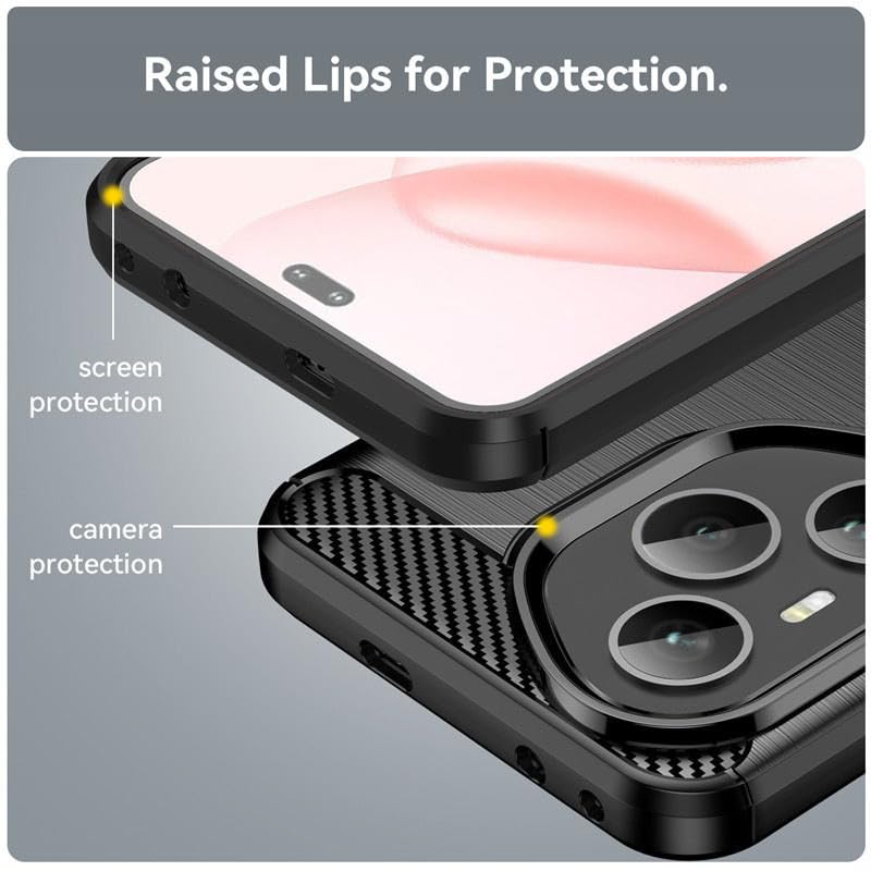 Image of Hybrid Carbon Fiber Back Case for Honor 400 Pro (Blue)