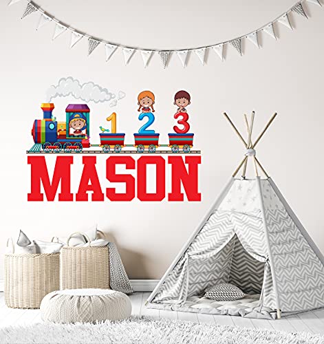 Vinilo Decorativo Infantil Tren Personalizable 20x12 in miniatura 3