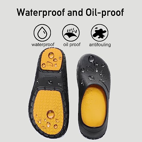 Image of JSWEI Chef Shoes for Men - Professional Oil Water Resistant Nursing Chef Shoe，Non-Slip Safety Working Shoes for Kitchen Garden Bathroom Construction