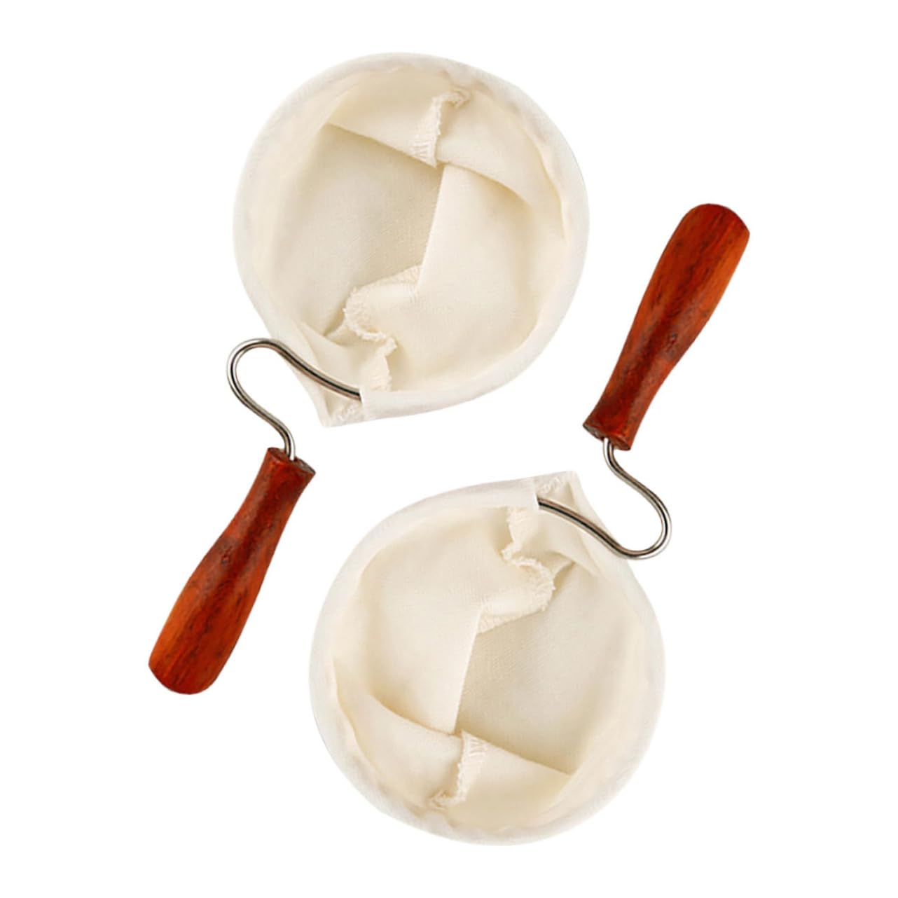 8 Stck. Wiederverwendbarer Flanell Kaffeefilter mit Rutschfestem Holzgriff Waschbarer Stofffilter für Kaffee Tee und Getränke Teiliges Vielseitiges Kaffeezubehör für Zuhause und