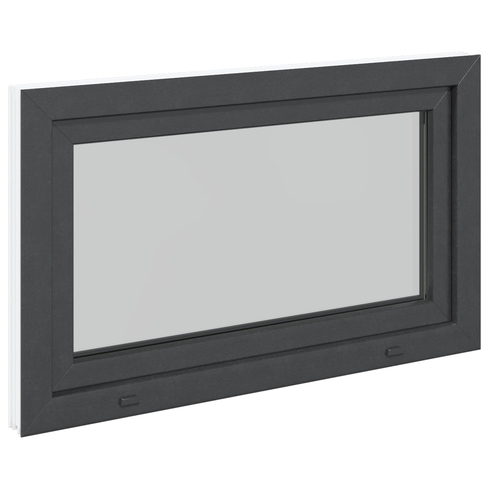 Fenêtre de cave en PVC - 100 x 60 cm - Anthracite