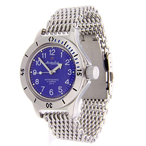 Vostok Amphibian #120812 - Reloj de pulsera de malla Cover