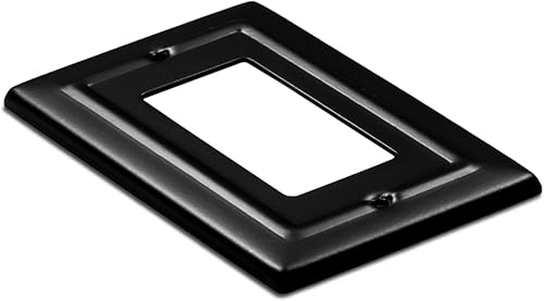 Miniatura 6 de Monarch Abode 19157 - Placa decorativa de pared de aluminio con interruptor único basculante arquitectónico, cubierta de salida de placa de