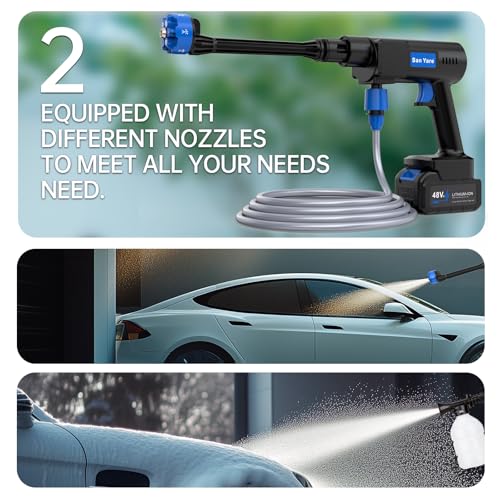 San Yare 550 Cordless Pressure Washer - 1200Psi Portable Pressure Washer With Battery Powered Pressure Washer thumb #6