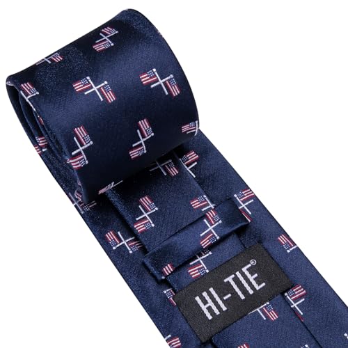 Image of Hi-Tie Men's Tie Sets Silk Paisley Striped Necktie Pocket Square Cuff-links Sets Wedding Business Holiday