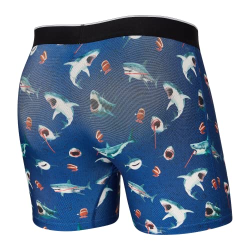 Saxx Men's Underwear – Volt Breathable Mesh Boxer Briefs With Built-In Pouch Support – Workout Underwear For Men,Chompers,Medium #TOP1