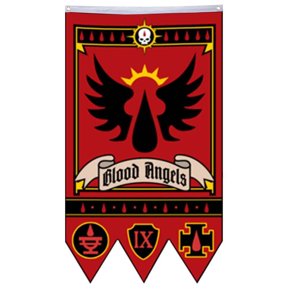 2but Space Legion Flag Swallowtail Pennant banner 30x50inch Man Cave (Blood Angels IX)