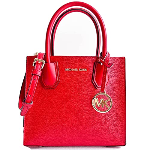 Michael Kors Mercer Messenger Leather Bag Red Flame
