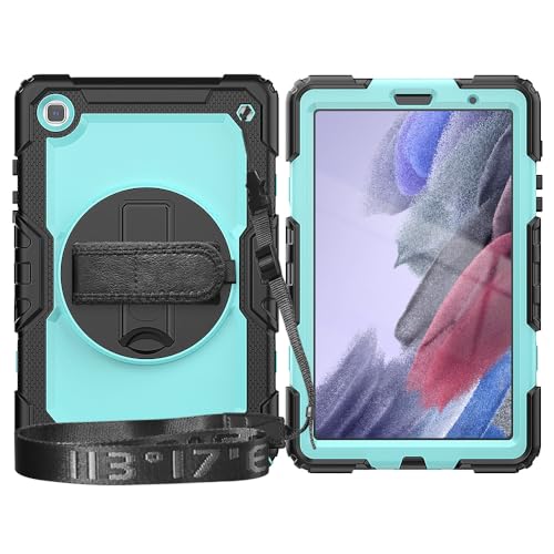 Étui Samsung Galaxy Tab A7 Lite 8.7 rotatif bleu avec support stylet
