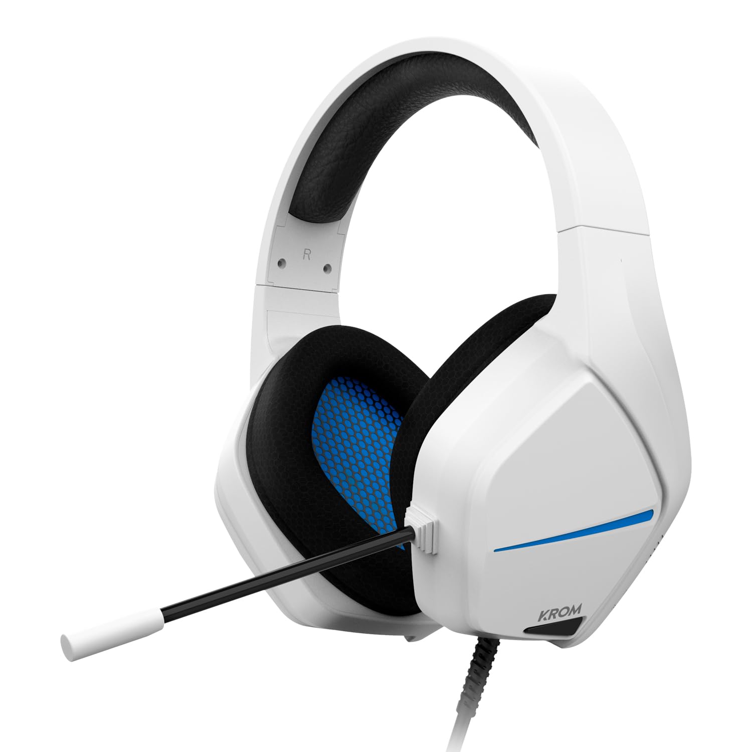 KROM Kanji –Auriculares Gaming Inalámbricos con Triple Conectividad (Bluetooth 5.3, 2.4GHz y Jack 3.5mm), Altavoces 40mm, Micrófono Integrado, Diseño Ultra-Ligero 180g, PC, PS5, Xbox, Switch, Blanco — view 20