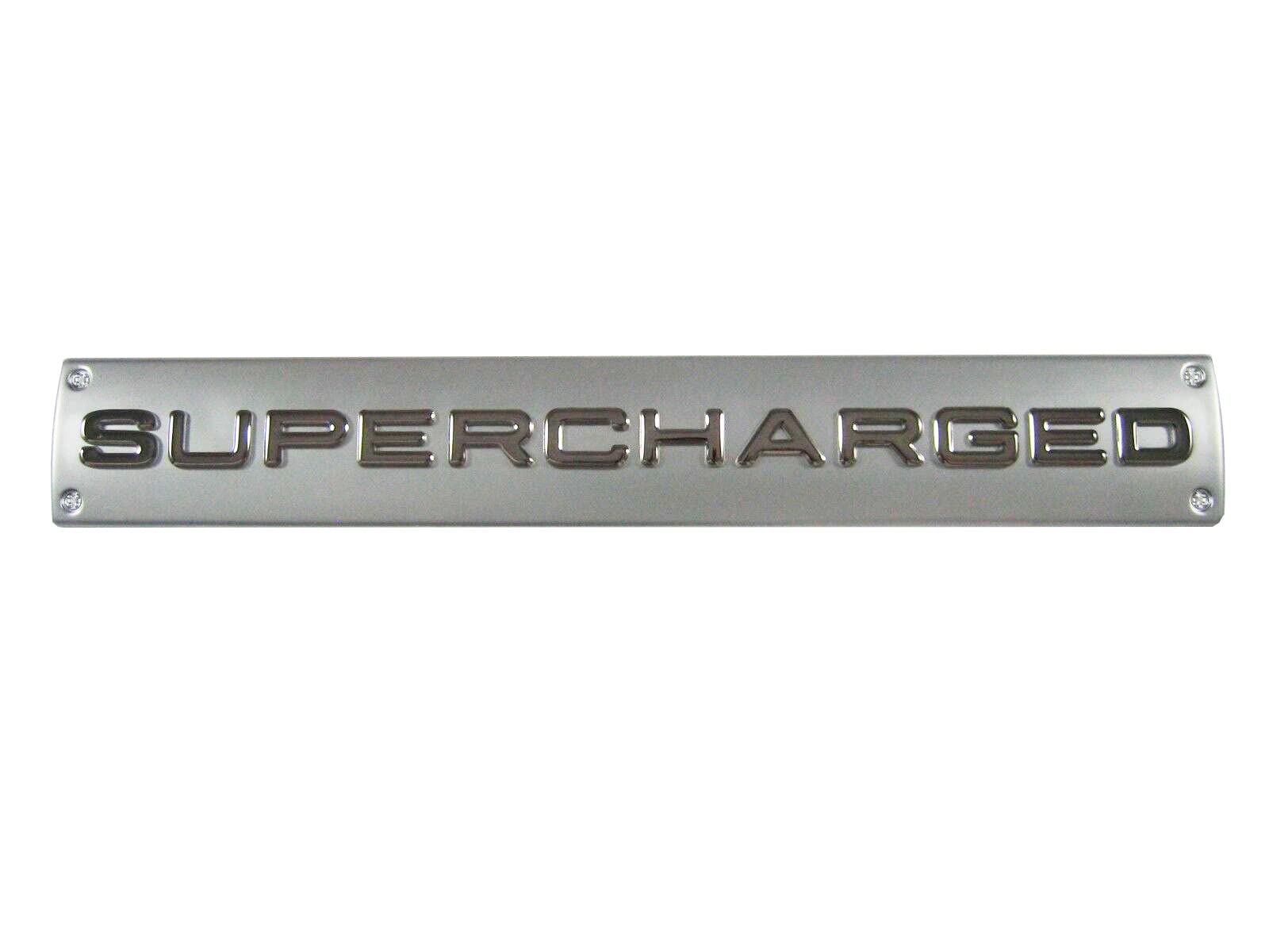 1X Supercharged Trunk Badge Emblem 3D Racing Sport Sticker Nameplate Logo (Silver)