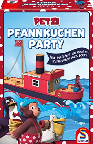 Preisvergleich Produktbild Petzi, Pfannkuchenparty (Kinderspiel): Wer befördert die meisten Pfannkuchen aufs Boot