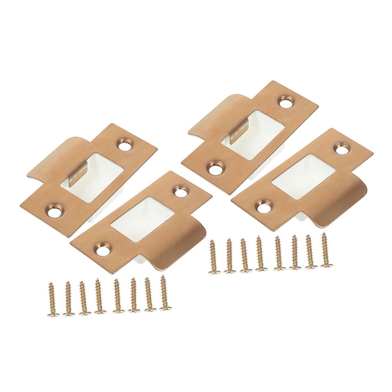 DOITOOL 12 Ensembles Accessoires de serrure de porte monter planche changer prise multiple crochets door lock verrou portail couvertures de porte plaque de renfort de porte gâche Plastique