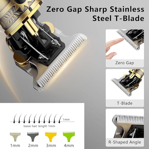 Image of VOWEL'S ENTERPRISE Men Professional Buddha Style Rechargeable Beard Trimmer, Adjustable Blade Clipper, Shaver For Men, Retro Oil Head Close Cut Trimming Machine, 1200 mah battery (BUDHHA TRIMMER)