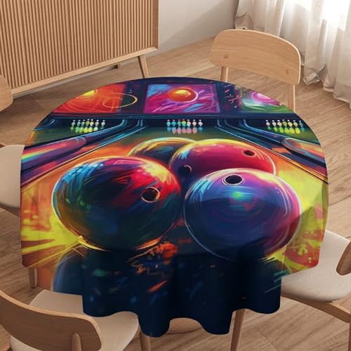 Nappe ronde bowling pour pique-nique et dîner d'été chic - 5