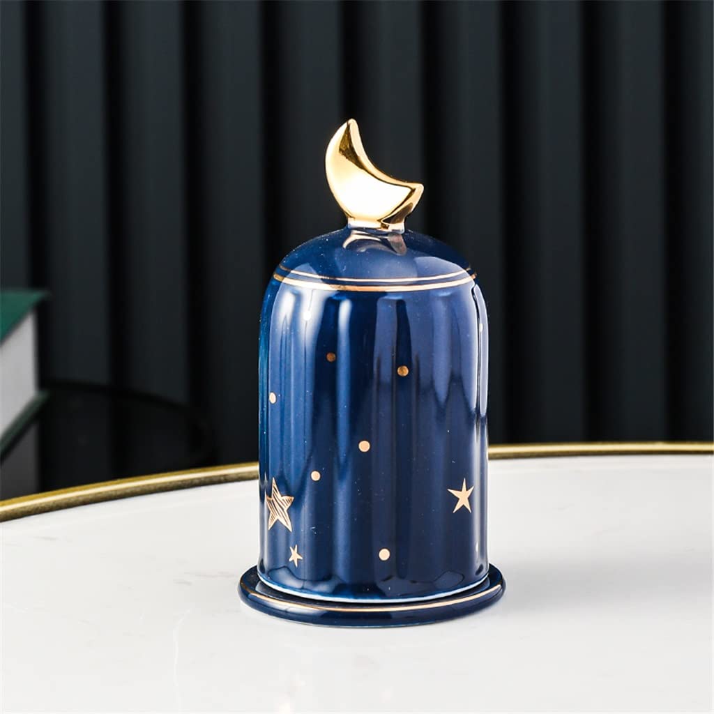 AYCDL Toothpick holder living room kitchen home desktop decoration cotton swab box ceramic decoration Toothpicks,E