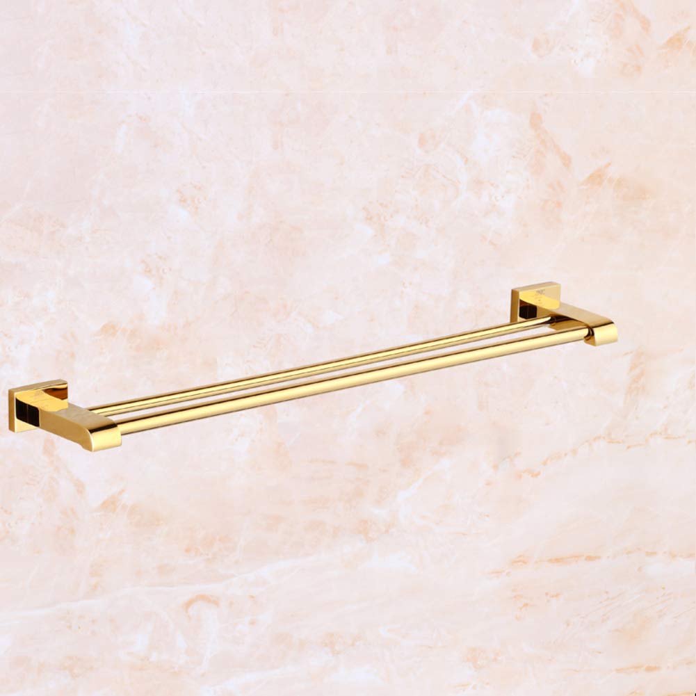 Porte-serviettes en cuivre doré chic pour salle de bain élégante