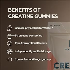 Myprotein Creatine Gummies, 5g Creatine Monohydrate per Serving, Peach, 90 Count, 18 Servings, Chewable Post/Pre Workout Strength & Recovery Sports Nutrition Supplement, Vegan, Non-GMO
