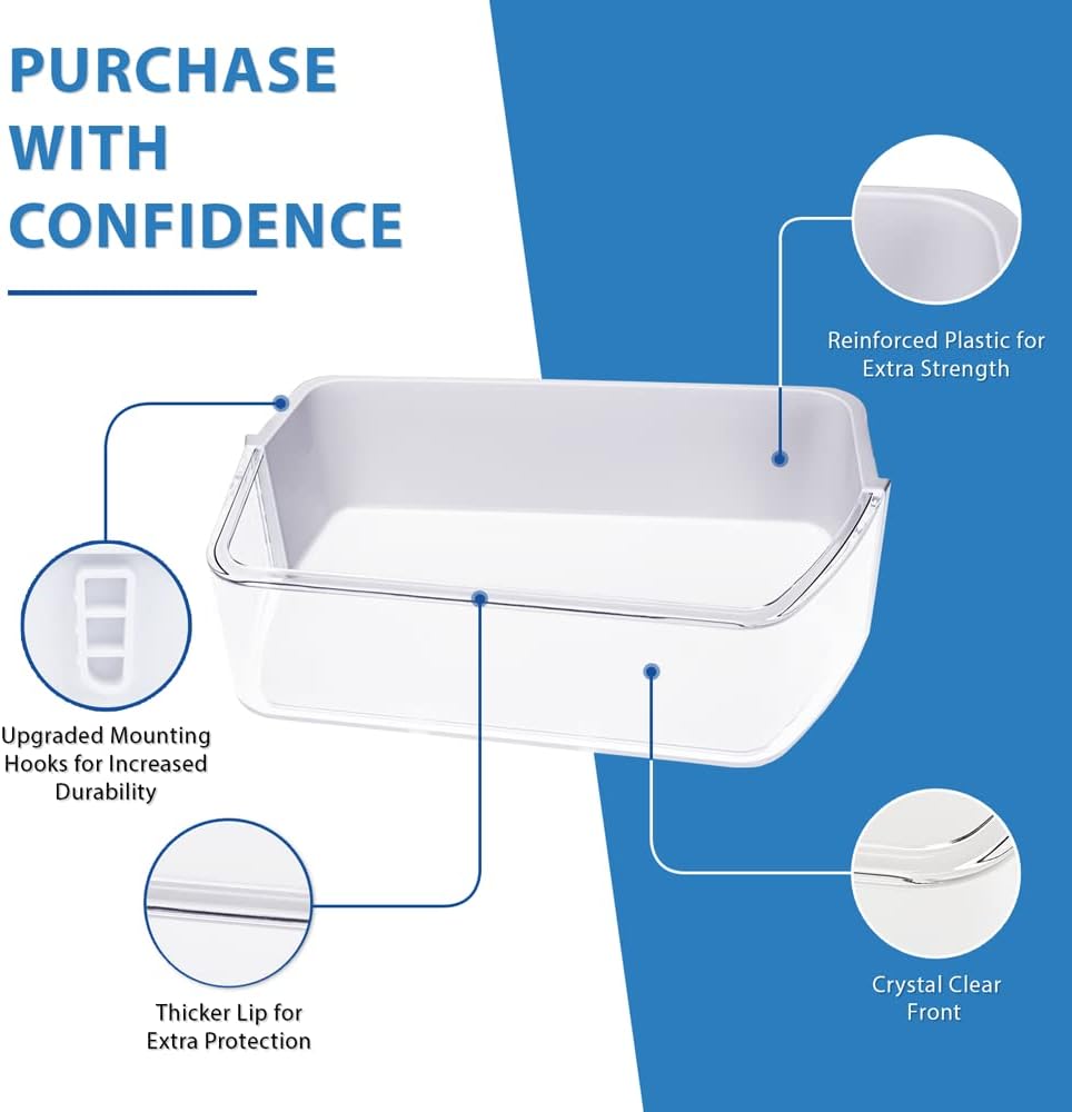 Lifetime Appliance Parts DA97-12650A Door Shelf Basket Bin (RIGHT Side) Compatible with Samsung Refrigerator - DA63-07104A, DA63-06963A : Appliances