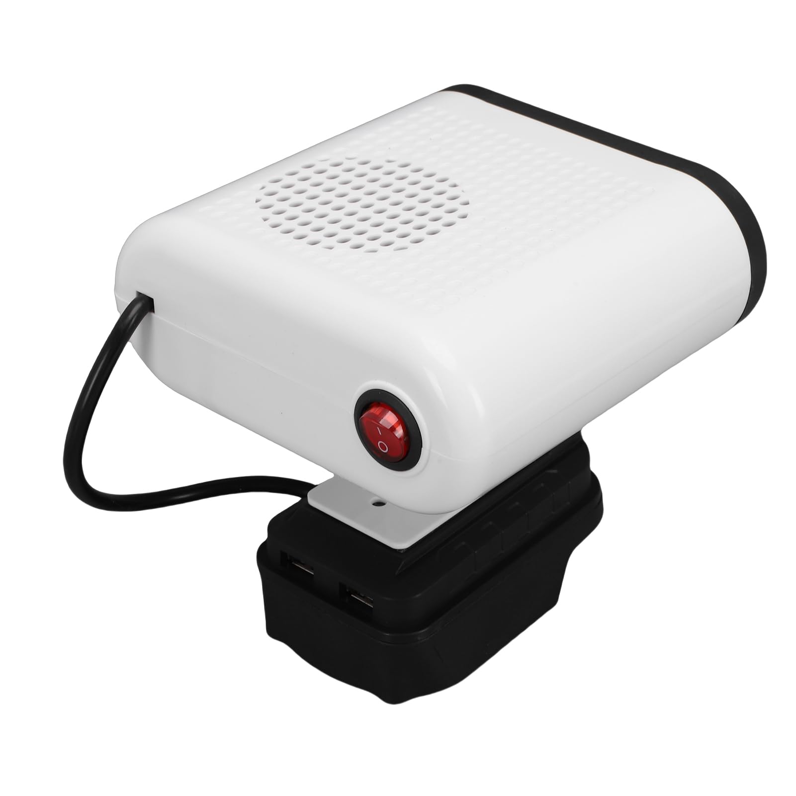 Garosa Riscaldatore Elettrico Al Litio, Stufa Portatile con Rotazione a 360 | Sbrinatore Auto Portatile, Riscaldatore ABS Silenzioso per Batterie