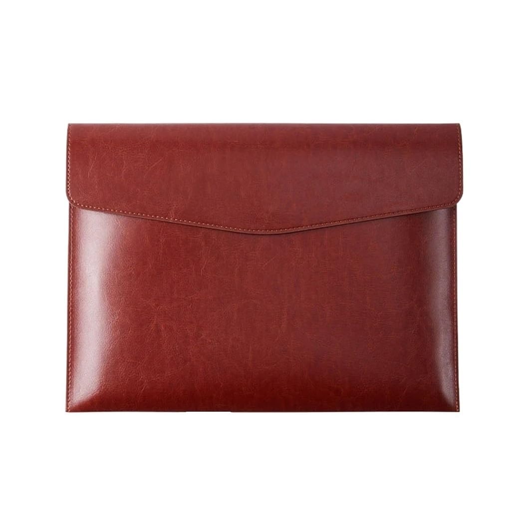 Sac de dossier à boucle en cuir véritable A4 pour ranger vos fichiers