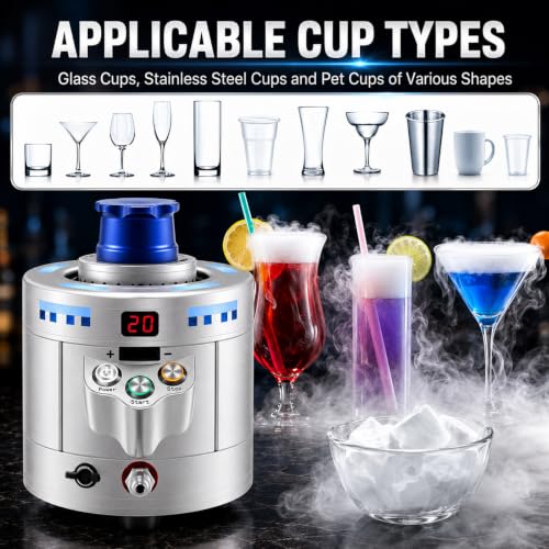 Máquina portátil de hielo seco y enfriador de vasos 25g miniatura 4