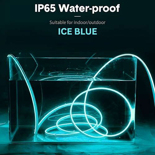 Image of HEADLY 16.4 Feet LED Neon Strip Lights, with 12V Adapter, Waterproof IP65, Silicone Flexible Rope Light for Home Wall Decor | Neon Lights | 5 Meter |