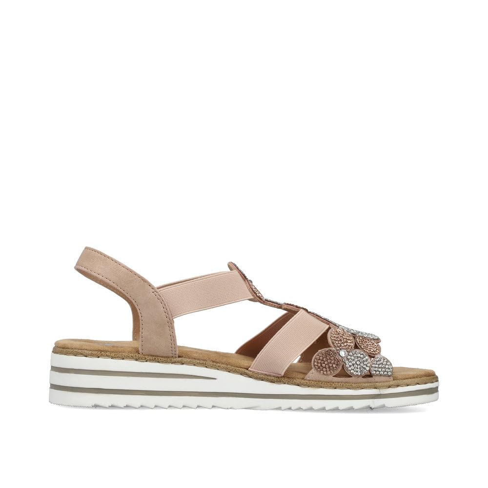 Rieker Damen Keilsandalen V0613, Frauen Sandalen