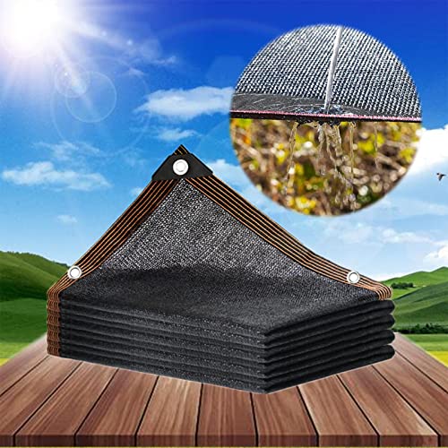 Red de sombras para jardín con 90% de sombra para plantas de invernadero con redogen transpirables, 6 x 8 m, negro