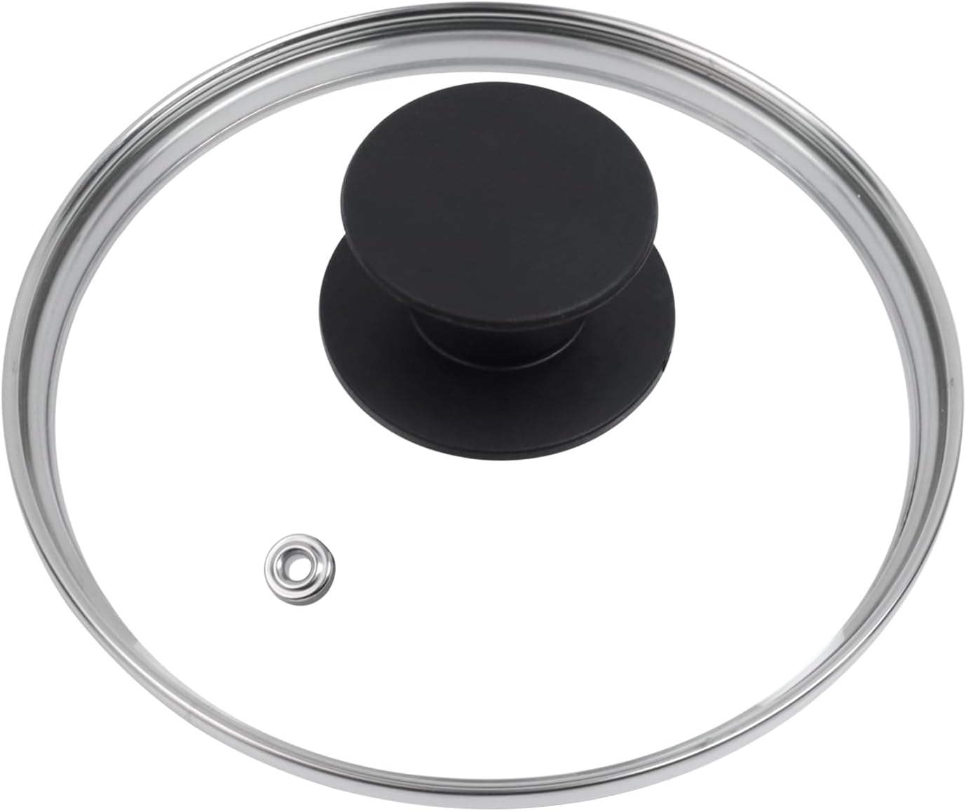 6.5" Tempered Glass Pan Lid with Steam Vent, Thickened to 4mm and Dishwasher Safe and Oven up to 480℉, Universal Lid Fit for Cast Iron Skillets, Frying Saute Pan, Cooking Pot