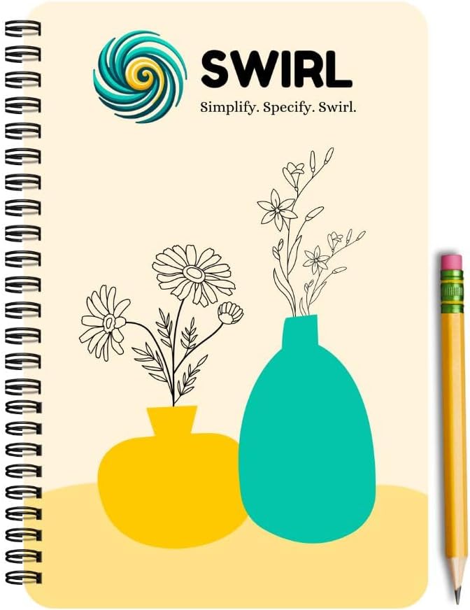 Swirl. S1 Professional Office Diary Notebook Spiral Round Corner Productivity Planner(Bloom)