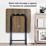 Foldable Table,Foldable Dinner Table Square Solid MDF 4 Persons Home Office Study Computer Desk Innovative and Compact Folding Table Space Saving Folding Table for Dining Room Black