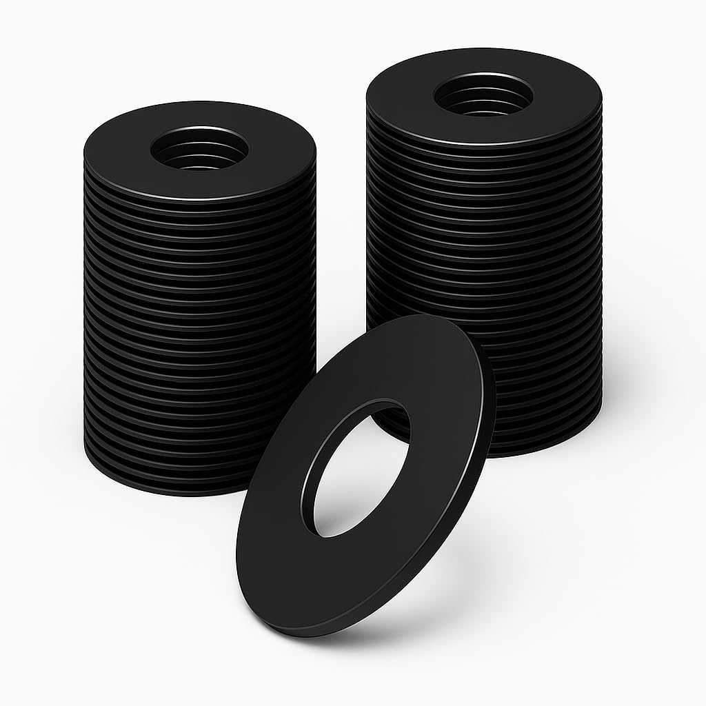 YFLeomry 20 Stück Flach UnterLegscheiben M14 x 28mm Unterlegscheiben Schwarz Edelstahl Für Reparaturen Im HausSchrauben Muttern Und Gewindestange