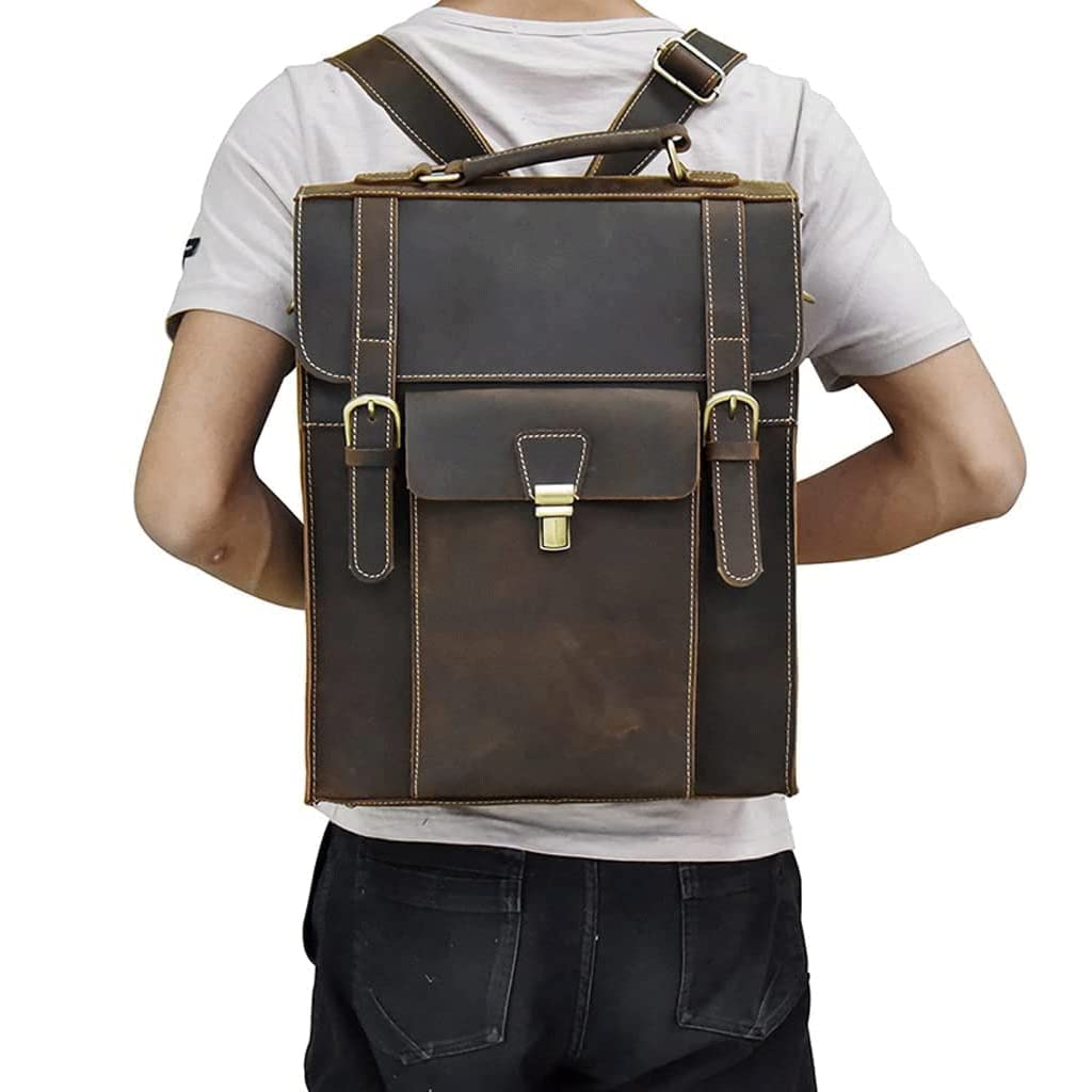 Amazon.co.jp: 本革 リュック ファッションメンズレザーバックパック