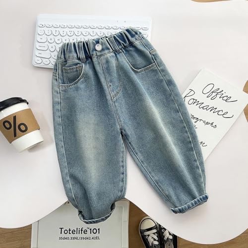 Children's Embroidered Loose-Fitting Jeans in Korean Style for Spring and Autumn4