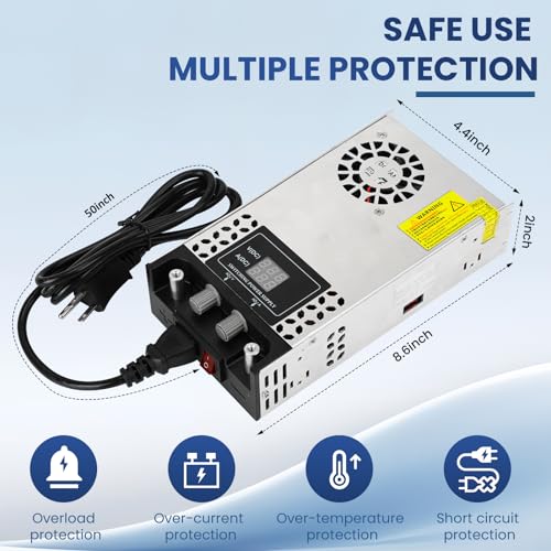 Adjustable 0-12V Power Supply 50A 600W, 110V AC to DC 0-12V Buck Converter 0-50A 600W Power Supply with LCD Display Adjustable Voltage Current 110V/220V AC to 12V DC Converter4