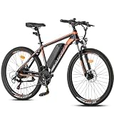 Fafrees 26' Electric Mountain Bike Removable Battery 36V13.5Ah Electric Bike for Adults Men and Women, 21 Speeds, Range up 100km, with LCD Display, Dual Disc Brakes, Front Fork Suspension, Black