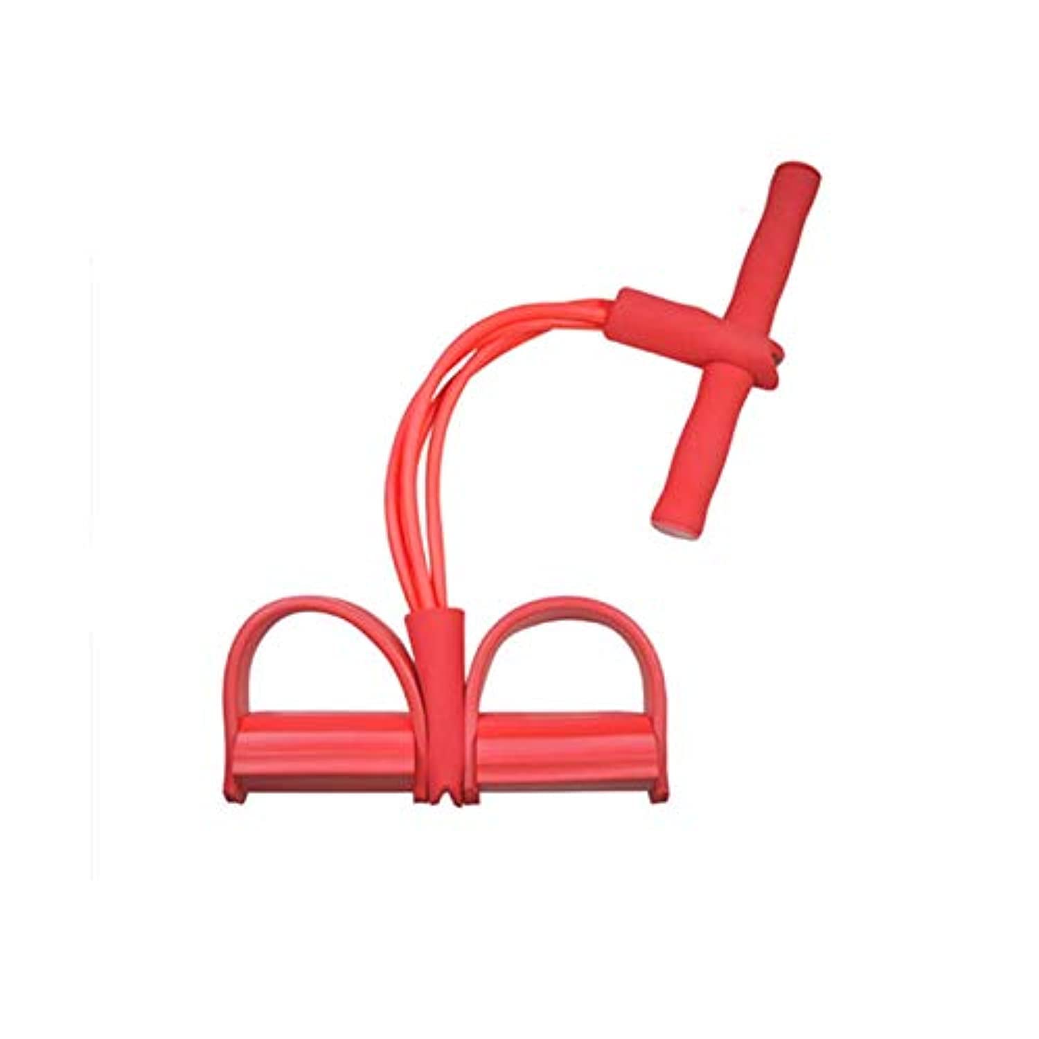 Multifunction Resistance Training 4 Tube Leg Exerciser Pull Rope Bands Yoga Fitness Foot Pedal Pull Ropes Sit-up Bodybuilding Expander for Home Gym Equipment