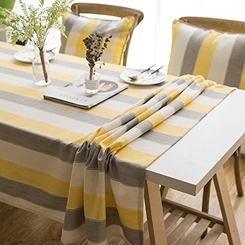 Nappe rectangulaire coton lin lavable antisalissure cuisine - 3