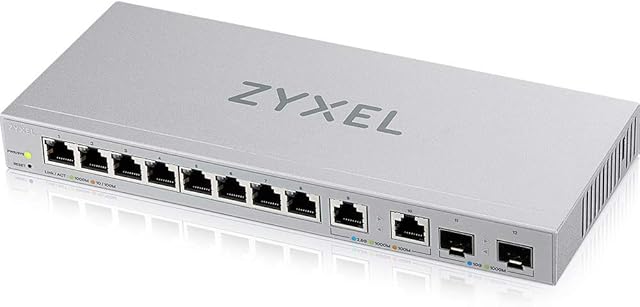 Zyxel Multi-Gig 12-Port Web Managed Switch with 2-Port 2.5G/2-Port 10G SFP+ Desktop/Wallmount, 5-Years Warranty [XGS1210-12]
