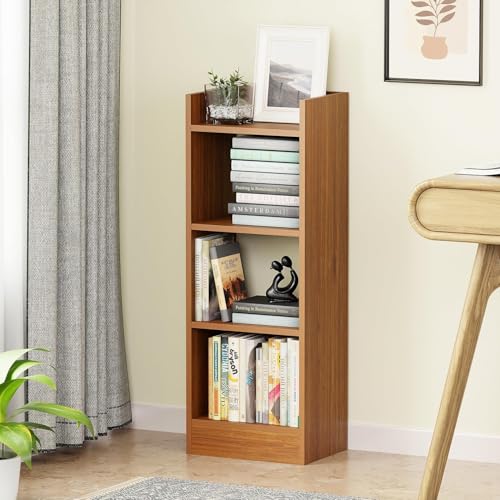 Image of Callas 3 Layer Multipurpose Engineered Wood Bookcase | Storage Organizer for Adults & Kids | Multi-Purpose Shelf for Books, Toys & Home Office Use (BR-008-Walnut)