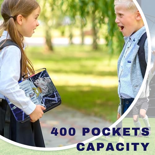 Image of PATPAT 400 Pockets Soccer Cards Binder Fly Emirates Cover Star Cards Storage Bag Waterproof PU Cover Zipper Card Organzier Holder Multi Purpose Card Organizer for Game Trade,Collectible