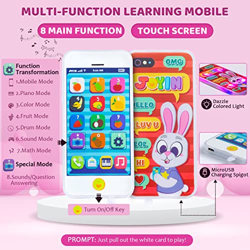 Joyin 8 Pcs Little Girl Unicorn Purse, Pretend Play Purse, Including Toy Phone, Play Keys, Card, Real Safe Play Makeup, Glasses For Princess Dress Up Party Girls Birthday Gift Easter Egg Stuffer #TOP2